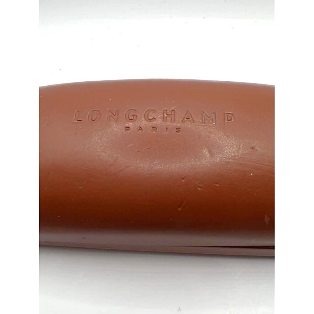 Longchamp Paris Brown Hard Eyeglass Case